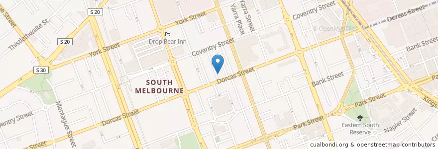 Mapa de ubicacion de Afi en Avustralya, Victoria, City Of Port Phillip.