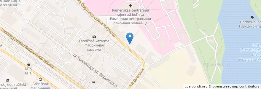 Mapa de ubicacion de Центр томографии en Rusia, Distrito Federal Central, Óblast De Moscú, Раменский Городской Округ.