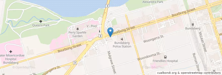 Mapa de ubicacion de Domino's en オーストラリア, クイーンズランド州, Bundaberg Region.