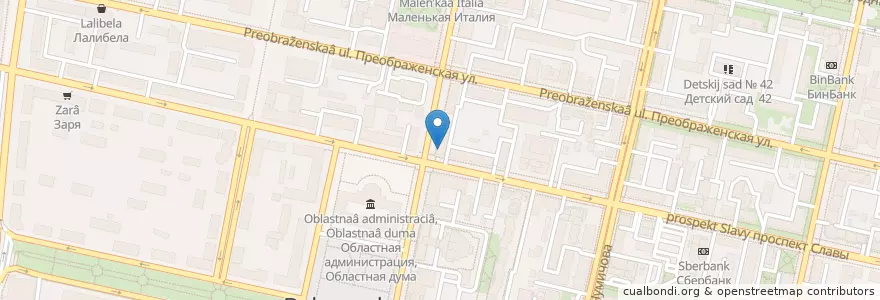 Mapa de ubicacion de Альфа-Банк en Russie, District Fédéral Central, Oblast De Belgorod, Белгородский Район, Городской Округ Белгород.