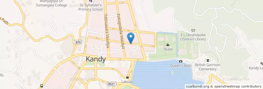 Mapa de ubicacion de Victory Hotel Bar & Restaurant en Sri Lanka, මධ්‍යම පළාත, මහනුවර දිස්ත්‍රික්කය.