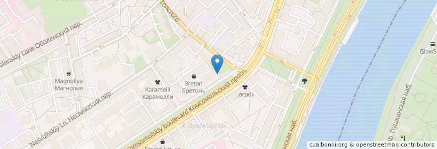 Mapa de ubicacion de Винный базар en 러시아, Центральный Федеральный Округ, Москва, Центральный Административный Округ, Район Хамовники.