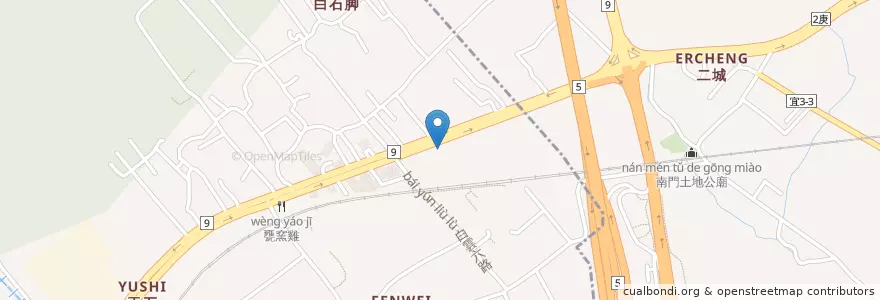 Mapa de ubicacion de 國道五號高速公路管理處 en Taiwan, Taiwan Province, Yilan County, Jiaoxi Township.