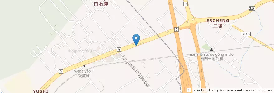 Mapa de ubicacion de 烤玉米 en تایوان, 臺灣省, 宜蘭縣, 礁溪鄉.