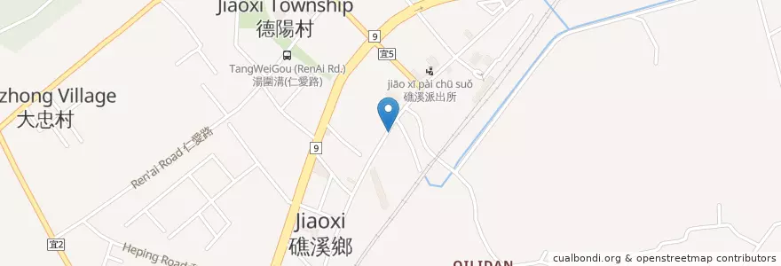 Mapa de ubicacion de 阿和烤肉 en 台湾, 台湾省, 宜蘭県, 礁渓郷.
