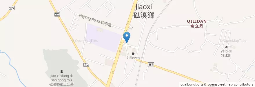Mapa de ubicacion de 襄聚牛排館 en Taiwan, 臺灣省, 宜蘭縣, 礁溪鄉.