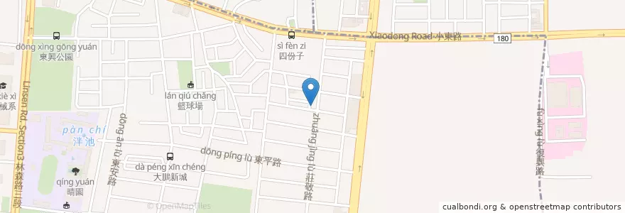 Mapa de ubicacion de 雪克藍 en تايوان, تاينان, 東區.