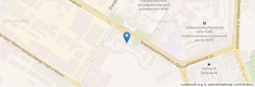 Mapa de ubicacion de Буфет en Rusland, Centraal Federaal District, Moskou, Юго-Восточный Административный Округ, Район Лефортово.
