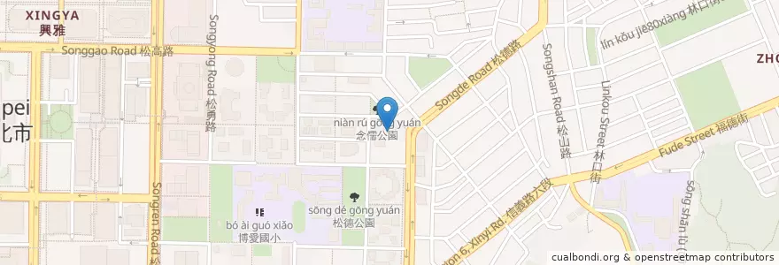 Mapa de ubicacion de 永豐商業銀行 en 타이완, 신베이 시, 타이베이시, 신이 구.