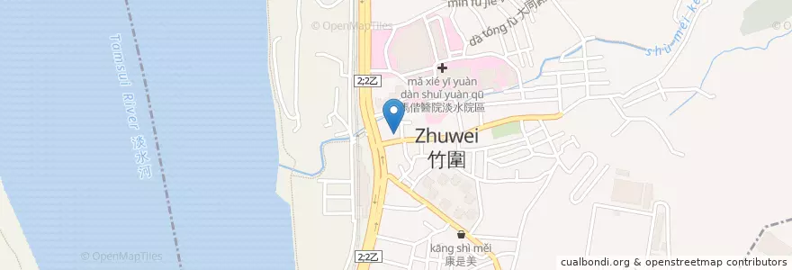 Mapa de ubicacion de 光州神仙炉 en 臺灣, 新北市, 淡水區.