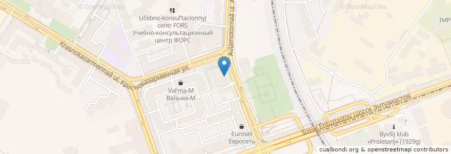 Mapa de ubicacion de Бургер Кинг en Rusia, Distrito Federal Central, Москва, Юго-Восточный Административный Округ, Район Лефортово.