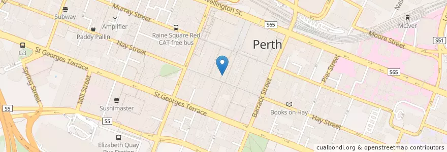 Mapa de ubicacion de Pancakes at Carillon en Australia, Western Australia, City Of Perth.