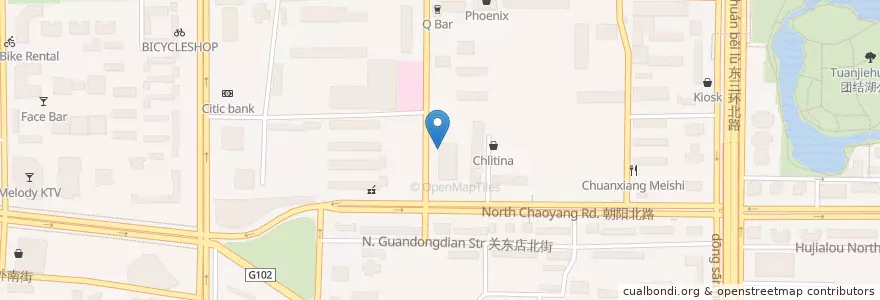 Mapa de ubicacion de Yonghe King en China, Beijing, Hebei, Chaoyang District.