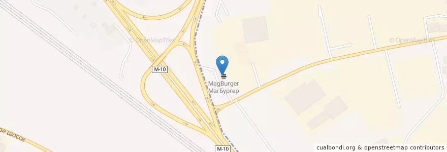 Mapa de ubicacion de МагБургер en Russia, Distretto Federale Centrale, Москва, Северный Административный Округ, Молжаниновский Район.