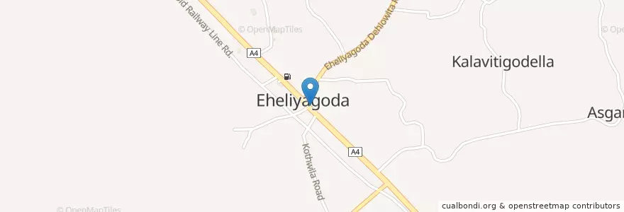 Mapa de ubicacion de Eheliyagoda Post Office en スリランカ, サバラガムワ州, ラトゥナプラ県.
