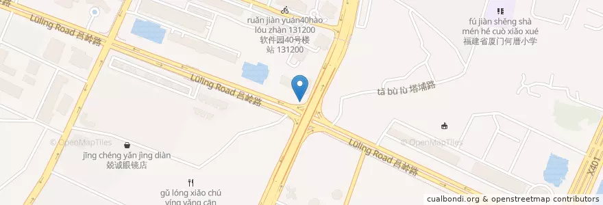 Mapa de ubicacion de 奥网城西站 110700 en China, Fujian, 思明区.