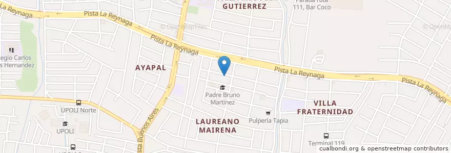 Mapa de ubicacion de Cyber G&Z en ニカラグア, マナグア県, Managua (Municipio).