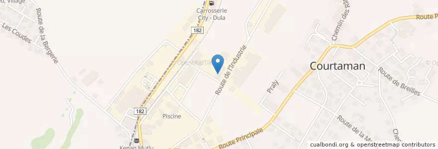 Mapa de ubicacion de Prof-In en İsviçre, Fribourg/Freiburg, Seebezirk / District Du Lac, Courtepin.