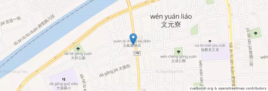 Mapa de ubicacion de 國泰中醫診所 en 台湾, 台南市, 北区.