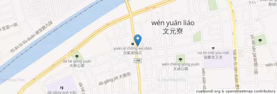 Mapa de ubicacion de 極鮮火鍋 en Taïwan, Tainan, District Nord.