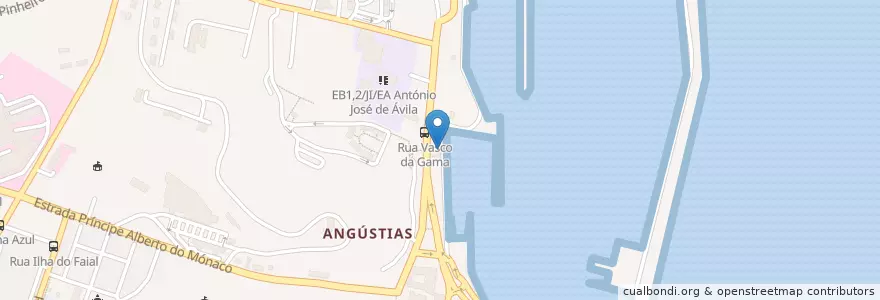 Mapa de ubicacion de Bar do Clube en Portogallo, Azzorre, Faial, Horta, Horta (Angústias).