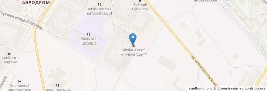 Mapa de ubicacion de Друг en Russia, Northwestern Federal District, Leningrad Oblast, Gatchinsky District, Гатчинское Городское Поселение.