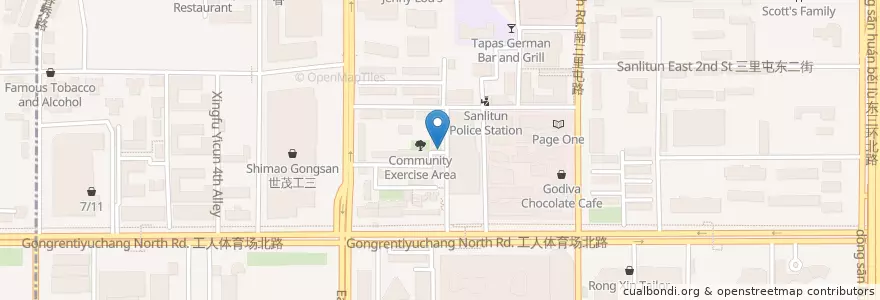 Mapa de ubicacion de Sweetmap Cafe en China, Pekín, Hebei, 朝阳区 / Chaoyang.