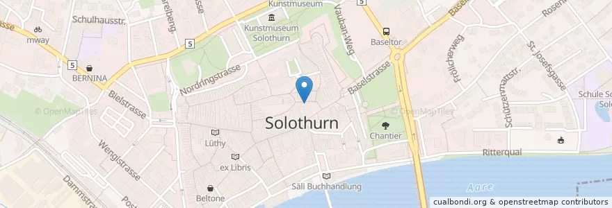 Mapa de ubicacion de Kleintierpraxis Altstadt en Schweiz, Solothurn, Amtei Solothurn-Lebern, Bezirk Solothurn, Solothurn.