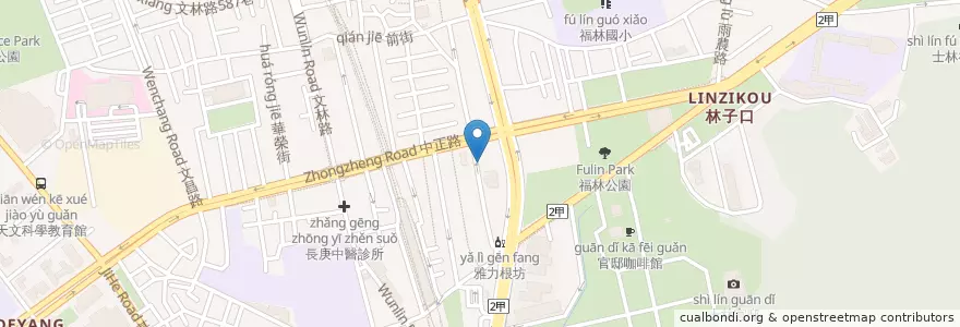 Mapa de ubicacion de 博客停車場 en Taiwan, 新北市, Taipé, 士林區.