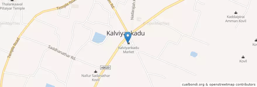 Mapa de ubicacion de Kalviyankadu Market en スリランカ, 北部州, ジャフナ県.