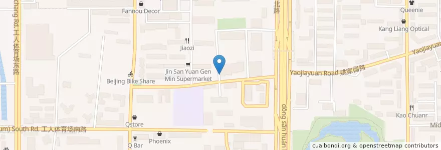 Mapa de ubicacion de P+ Cafe en 中国, 北京市, 河北省, 朝阳区 / Chaoyang.