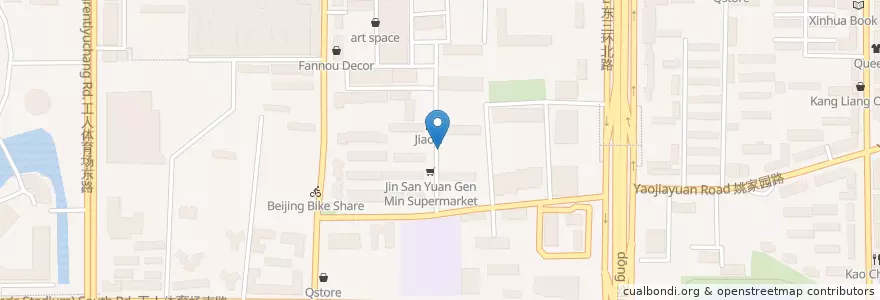 Mapa de ubicacion de Hurouguan Donkey Meat en 中国, 北京市, 河北省, 朝阳区 / Chaoyang.