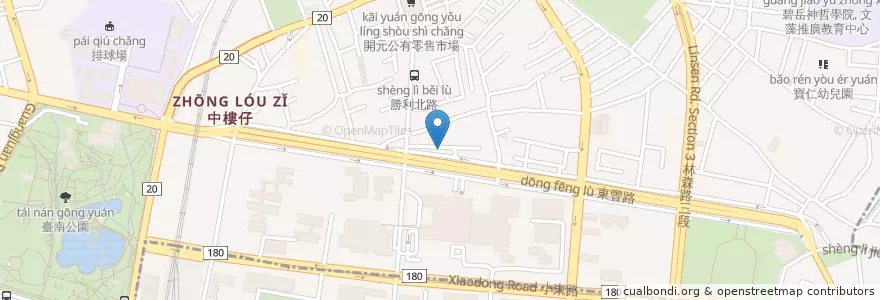 Mapa de ubicacion de The Artful Dodger en 臺灣, 臺南市, 北區.