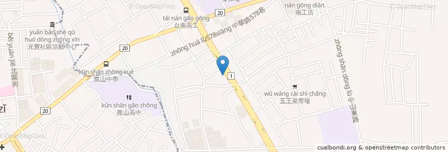 Mapa de ubicacion de Yongkang Daciao Post Office Tainan Branch 42 en 타이완, 타이난 시, 융캉구.