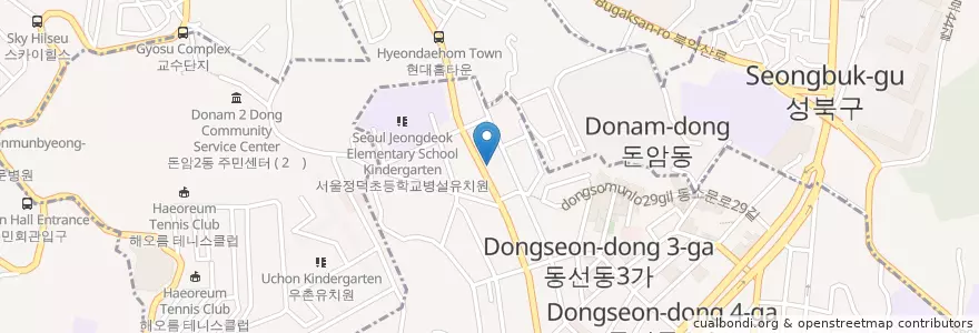 Mapa de ubicacion de Bokka en Corée Du Sud, Séoul, 성북구.