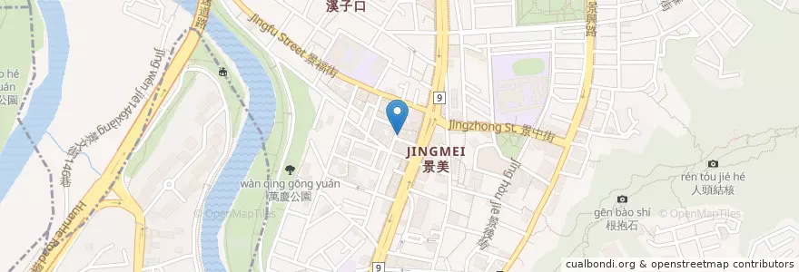 Mapa de ubicacion de 溪口文教機構 en 臺灣, 新北市, 臺北市, 文山區.