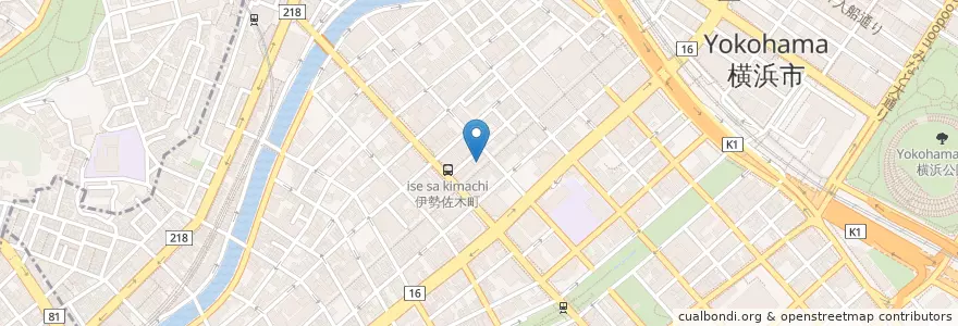 Mapa de ubicacion de 回転寿司 海鮮三崎港 en Japão, 神奈川県, 横浜市, 中区.