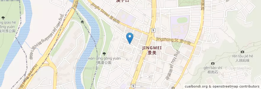 Mapa de ubicacion de 廣豐燒臘快餐便當 en تايوان, تايبيه الجديدة, 文山區.
