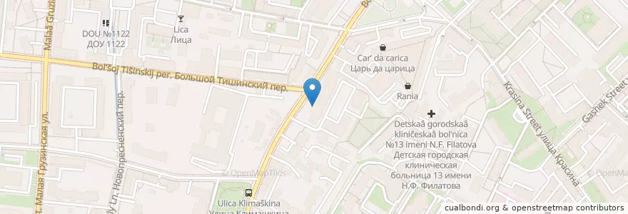 Mapa de ubicacion de Хинкальная en Russia, Distretto Federale Centrale, Москва, Центральный Административный Округ, Пресненский Район.