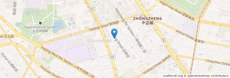 Mapa de ubicacion de 科見美語 en تایوان, 新北市, تایپه, 中正區.