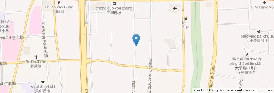 Mapa de ubicacion de 杭州市第十中学 en Çin, Zhejiang, Hangzhou, 上城区, 小营街道.