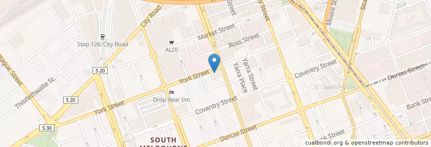 Mapa de ubicacion de Bikram Yoga en Austrália, Victoria, City Of Port Phillip.