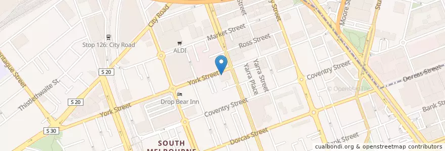 Mapa de ubicacion de Meetbowl en Avustralya, Victoria, City Of Port Phillip.