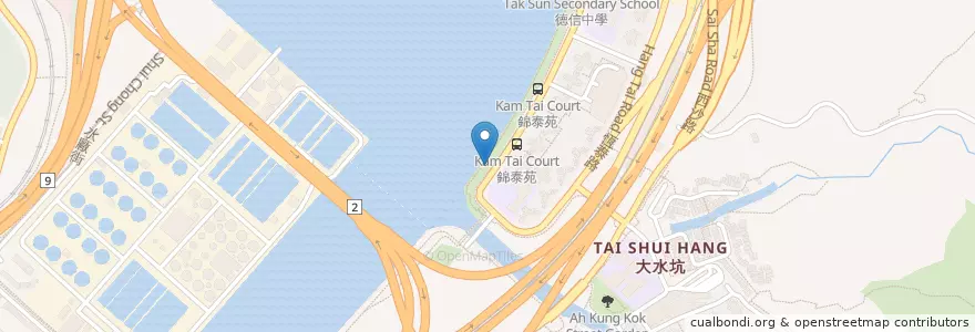 Mapa de ubicacion de 公眾單車泊位 en الصين, هونغ كونغ, غوانغدونغ, الأقاليم الجديدة, 沙田區 Sha Tin District.
