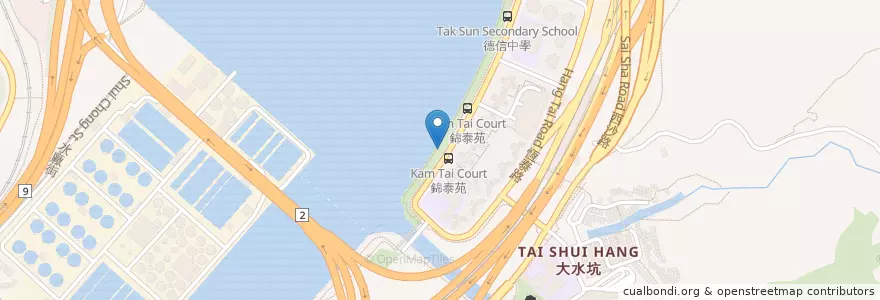 Mapa de ubicacion de 公眾單車泊位 en Chine, Hong Kong, Guangdong, Nouveaux Territoires, 沙田區 Sha Tin District.