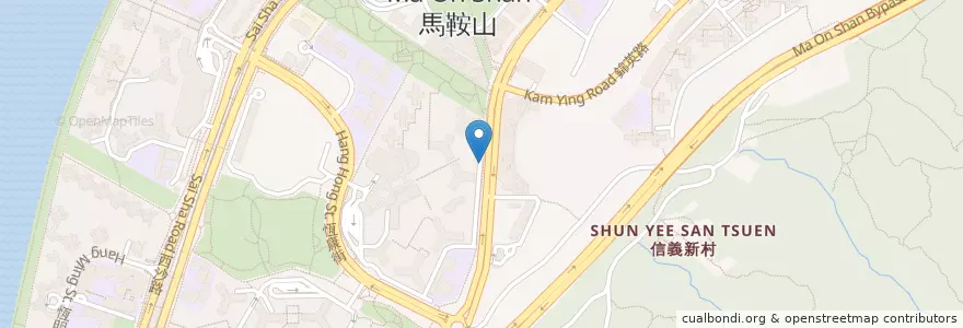 Mapa de ubicacion de 公眾單車泊位 en 中国, 香港 Hong Kong, 广东省, 新界 New Territories, 沙田區 Sha Tin District.