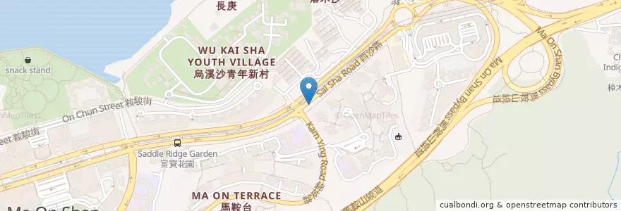 Mapa de ubicacion de 公眾單車泊位 en 中国, 香港 Hong Kong, 广东省, 新界 New Territories, 沙田區 Sha Tin District.