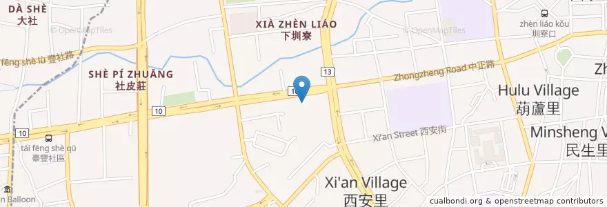 Mapa de ubicacion de 麥當勞 en تايوان, تاي شانغ, 豐原區.