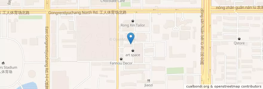 Mapa de ubicacion de Lanzhou Noodles en China, Beijing, Hebei, 朝阳区 / Chaoyang.