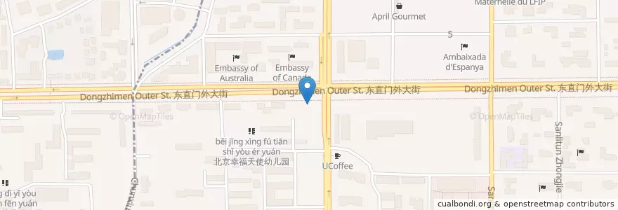 Mapa de ubicacion de Bank of Beijing en China, Beijing, Hebei, Chaoyang District.